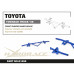 Toyota Townace / Liteace S400 2008- Передний усилитель бампера Hardrace Q1458 Toyota Townace / Liteace S400 2008- Передний усилитель бампера Hardrace Q1458